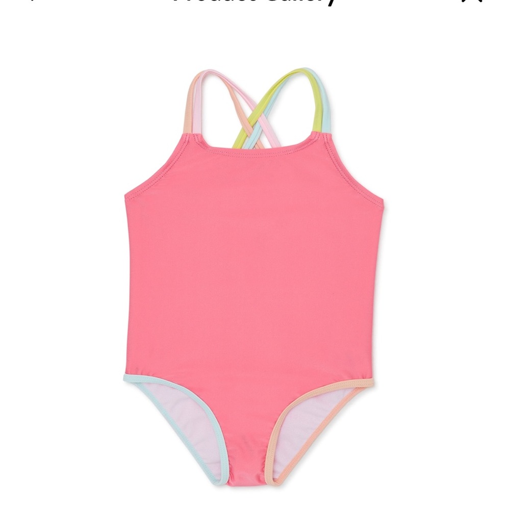 Pink melon one piece swimsuit 12, 18 months, 2T 3T